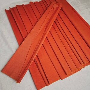Spectra Art Crepe Paper Burnt Orange‎ Flameproof Folds 20in x 7.5ft 12ct Vintage